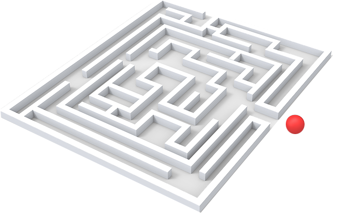 Challenging Maze - Circle (700x479), Png Download