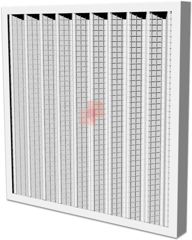Metal Framed Pleated Panel Filter - Filter Class G4 (600x600), Png Download