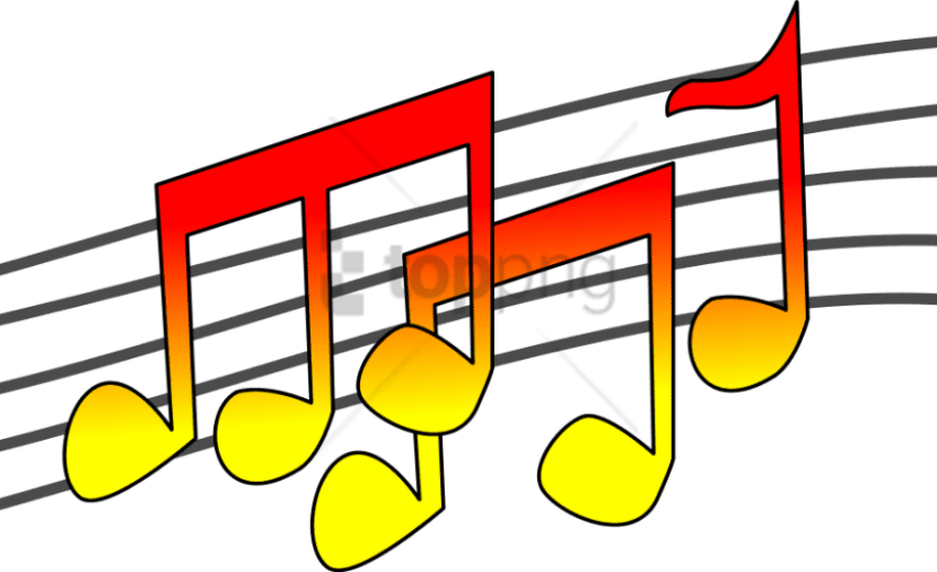 Free Png Download Color Music Notes Png Png Images - Clip Art Music Png (851x520), Png Download