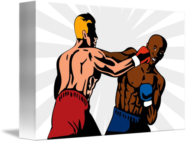 Svg Royalty Free Boxer Clipart Challenger - Boxing (650x492), Png Download