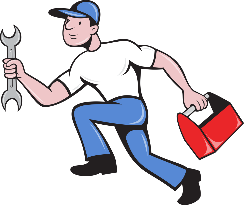 Prepossessing 90 Garage Door Repair Clipart Design - Cartoon Repair Man (1000x842), Png Download