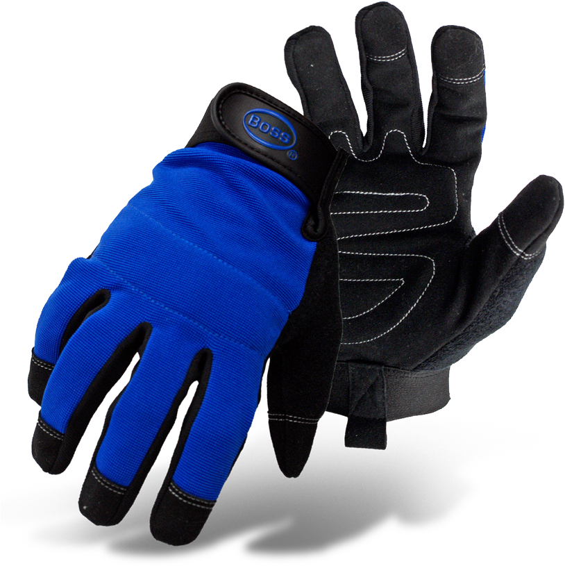 Boss® Blue Mechanic Glove - Football Gear (824x828), Png Download