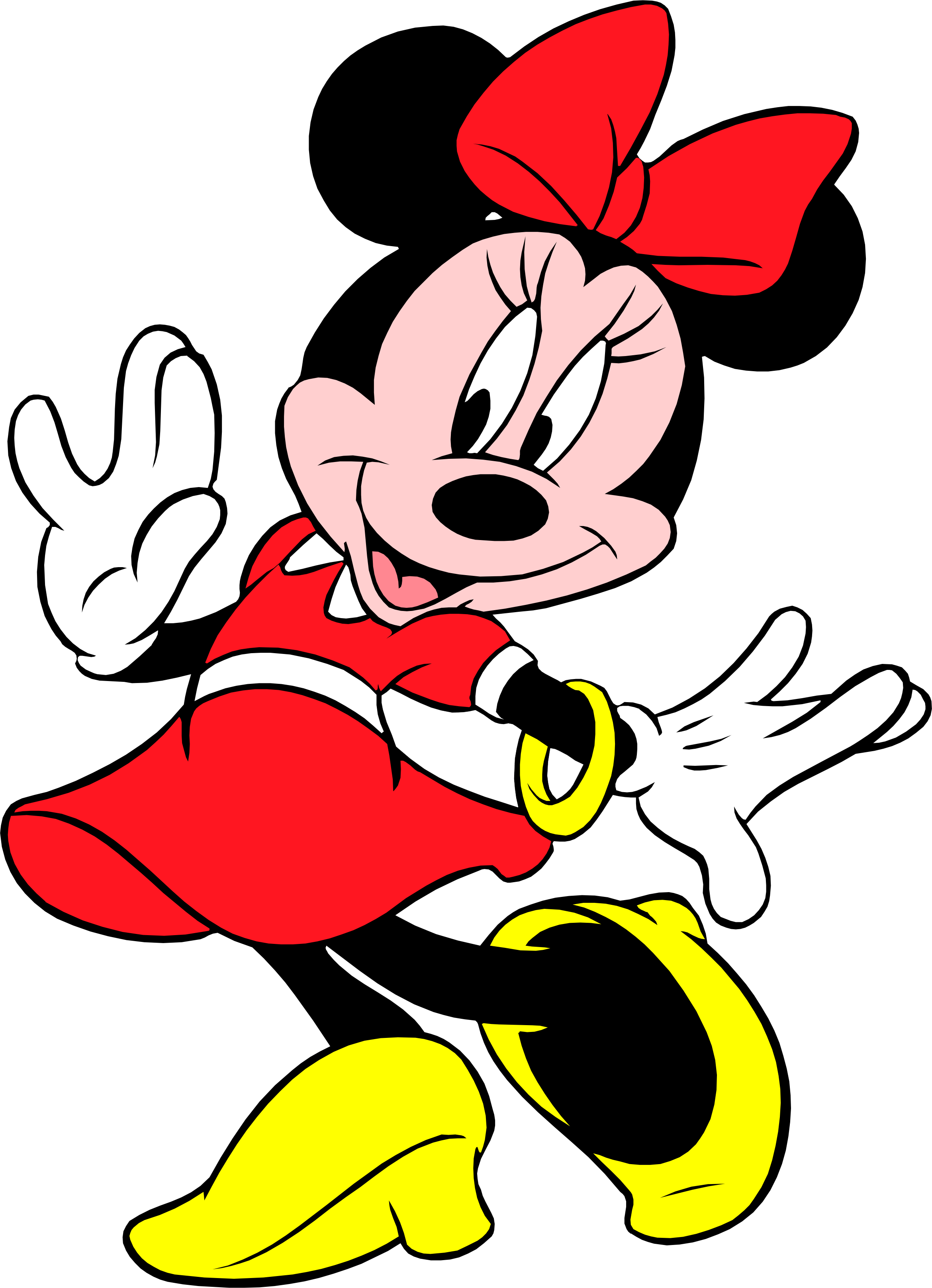 Imagens Da Minnie Em Png - Minnie Mouse High Resolution (2340x3234), Png Download