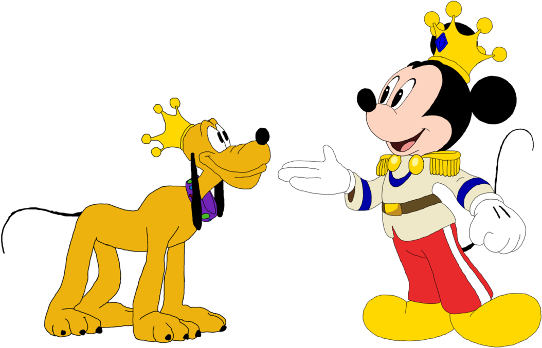 Prince Mickey And Prince Pluto - Minnie Mouse De Princesa (1109x721), Png Download