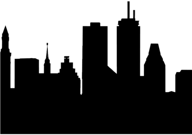 Cityscape Clipart Boston - Boston Skyline Silhouette Png (640x480), Png Download