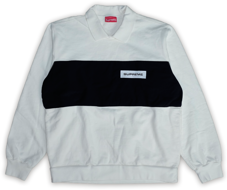 Supreme Polo Crewneck F/w 2017 Large - Sweater (900x900), Png Download