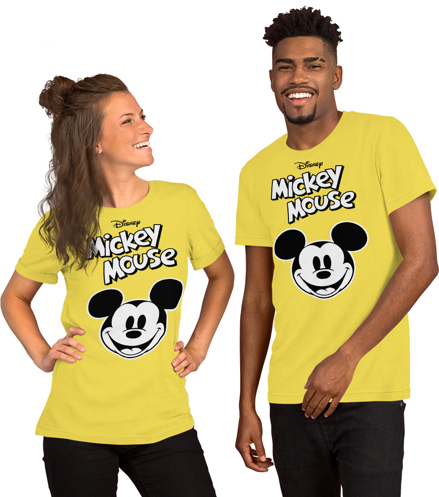 Mickey Mouse Face - T-shirt (1000x1000), Png Download