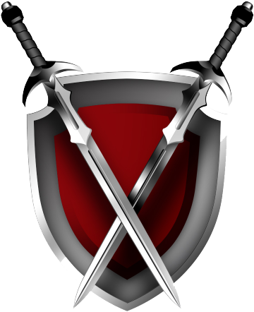 Sword Png Transparent Images - Crossed Swords And Shield (640x480), Png Download