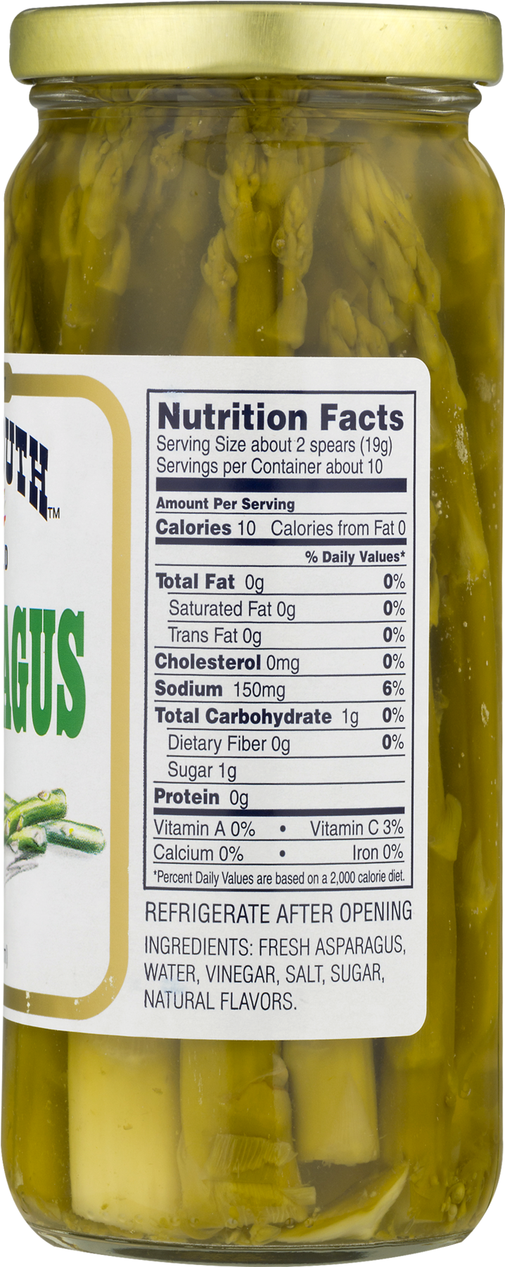 Pickled Asparagus Nutrition Facts (1800x1800), Png Download