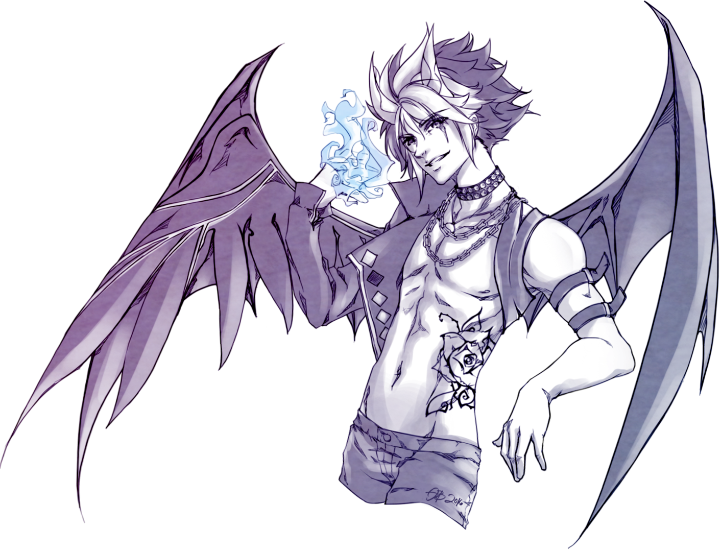 Kiryu Thunder By Ladysilverine January 2016, Demons, - Illustration (1412x1081), Png Download