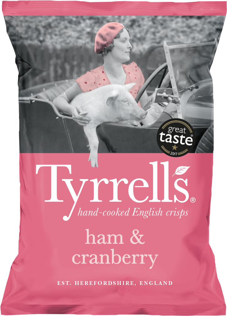 Ham & Cranberry - Tyrrells Salt And Vinegar Crisps (874x1104), Png Download