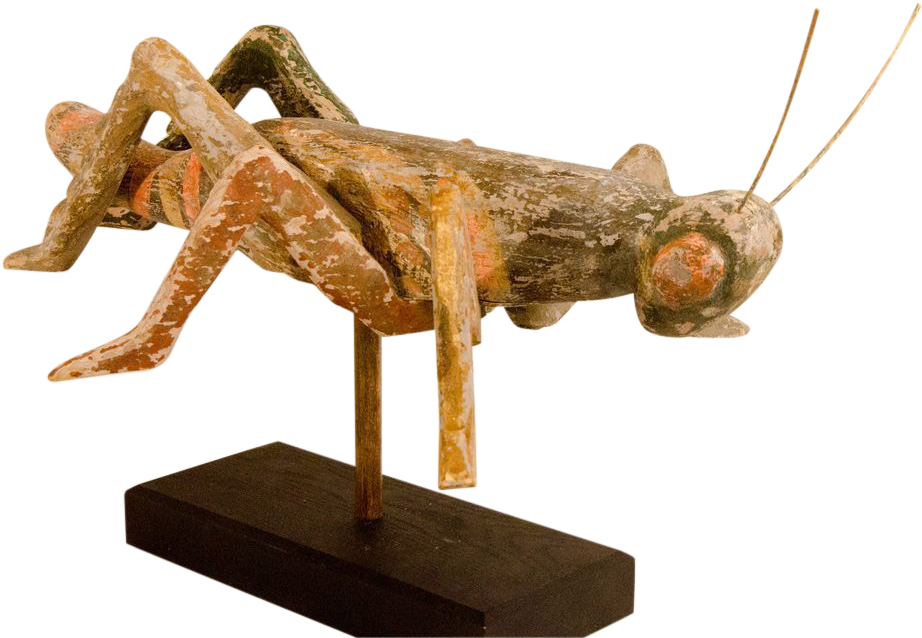 Folk Art Grasshopper Found At Www - Statue (921x921), Png Download