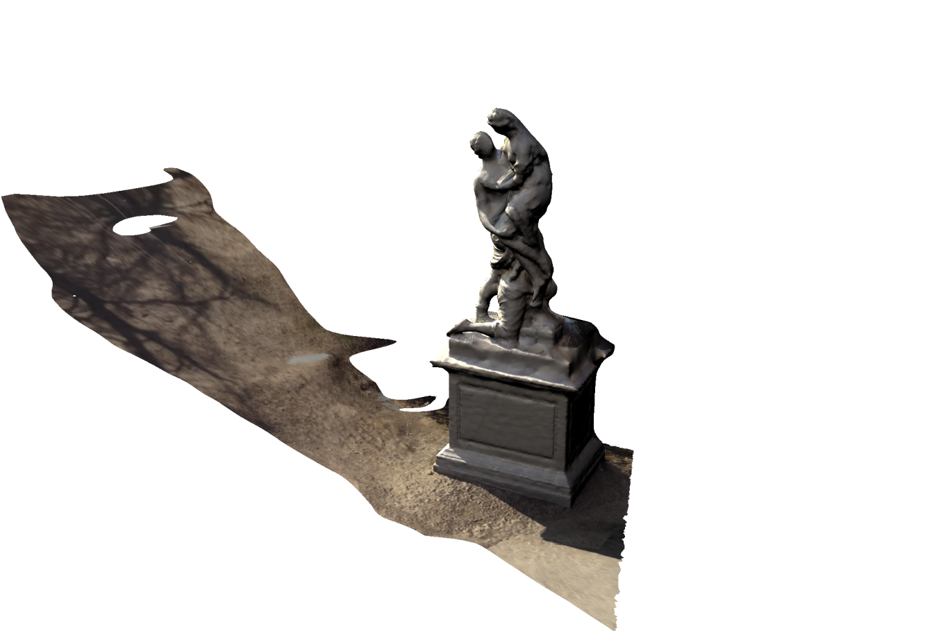 Find Apparent Visible Mesh Faces And Vertices Grasshopper - Statue (1400x929), Png Download