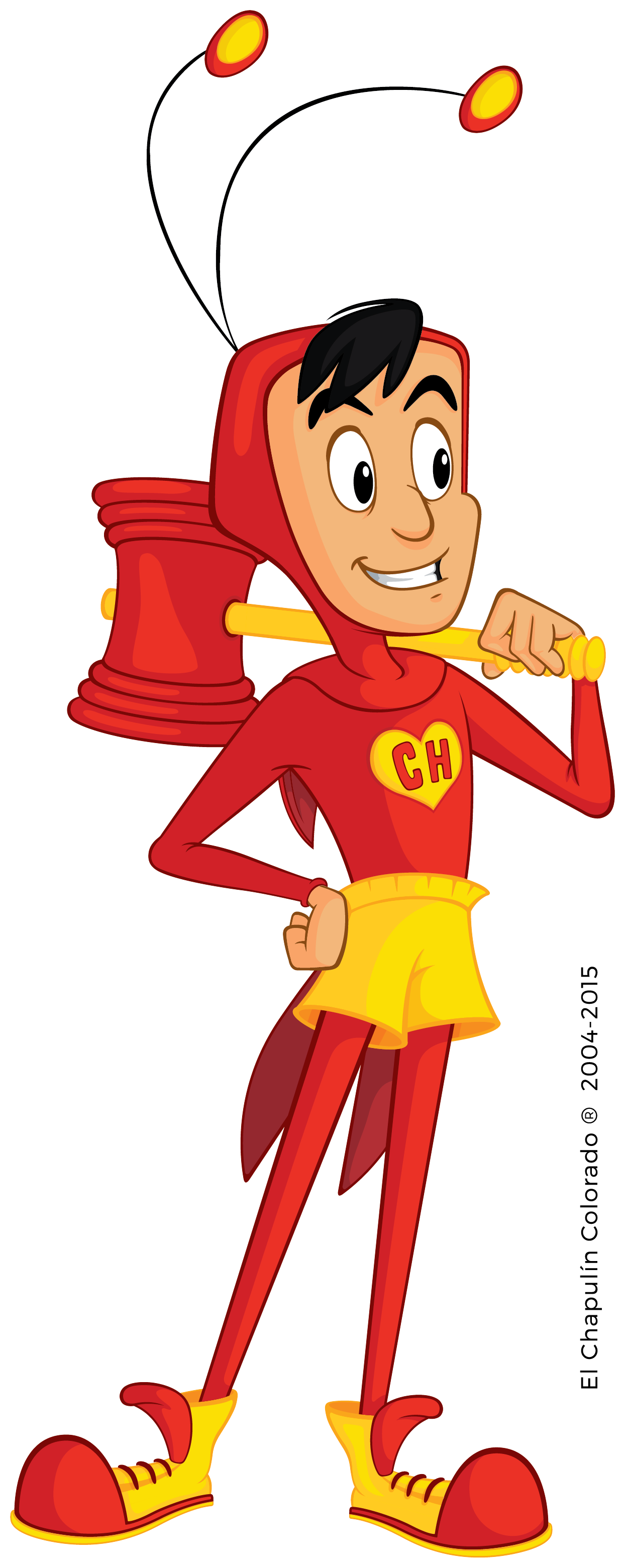 Grasshopper Clipart Red - Chapulin Colorado Animado (1244x3121), Png Download