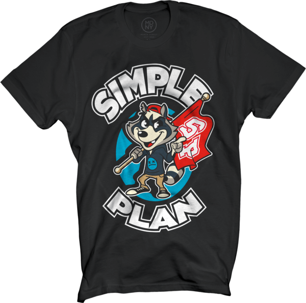 Raccoon Black T-shirt $25 - T-shirt (600x593), Png Download