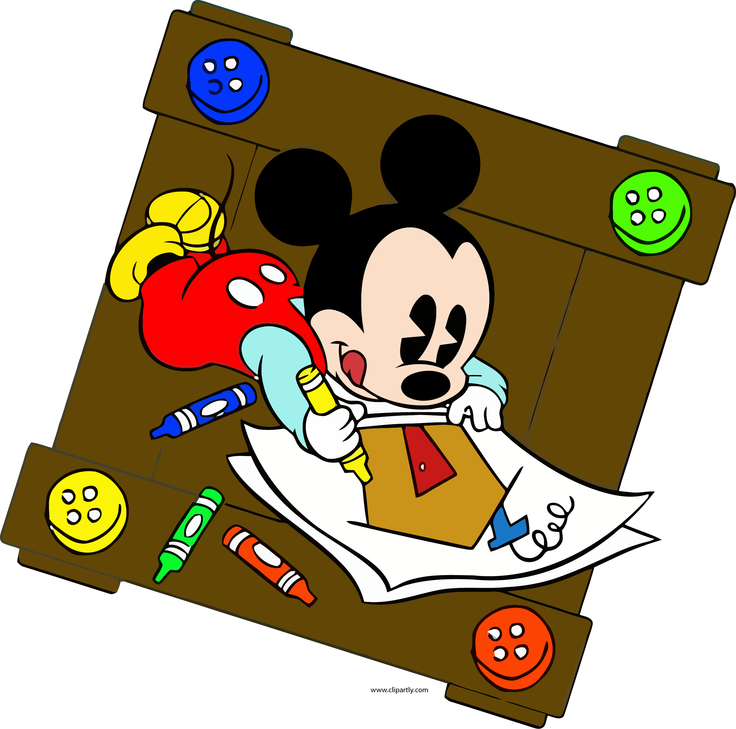 Baby Mickey Coloring Wallpaper Clipart Png - Baby Mickey Mouse (2465x2439), Png Download