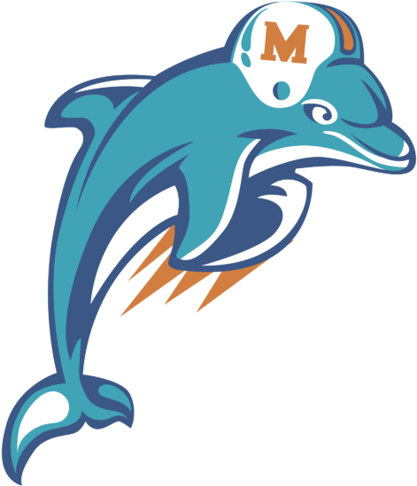 Dolphins Logo History - Miami Dolphins Logo 1997 (800x600), Png Download