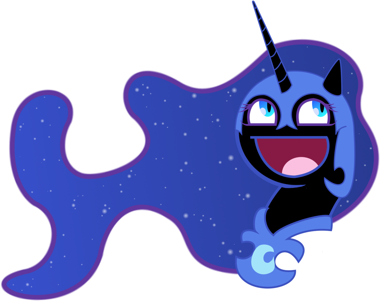 Awesome Face, Nightmare Moon, Safe - Cartoon (1280x1013), Png Download