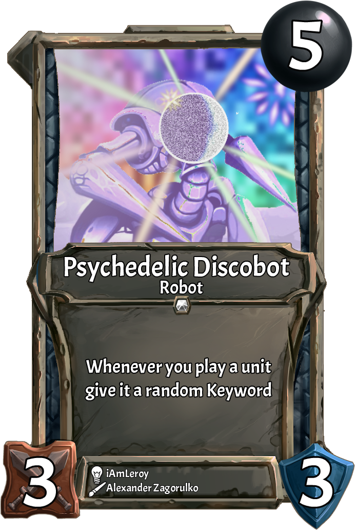 [card] Psychedelic Discobotweek - Collective Community Card Game (700x1041), Png Download