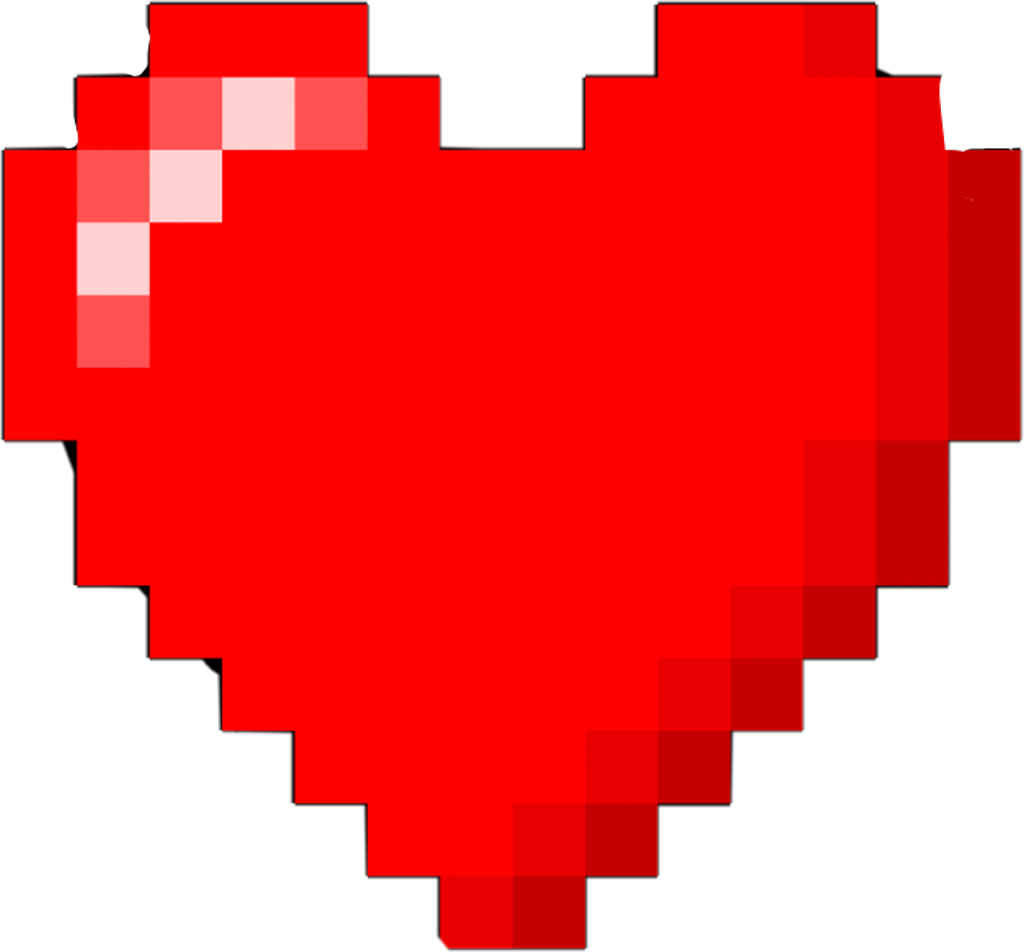 #8bit #heart #undertale #freetoedit - 8 Bit Love Heart (1024x952), Png Download