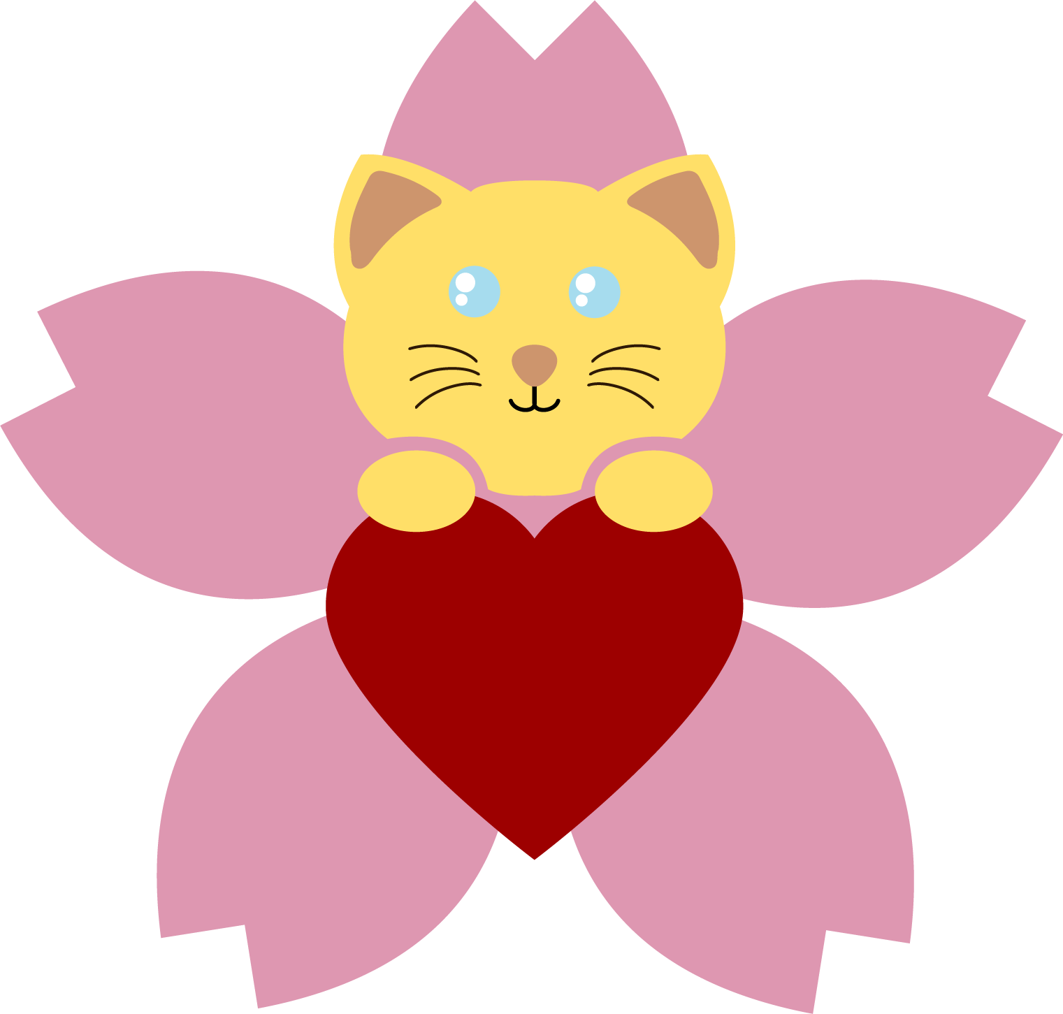 Neko-yumi150 - Blume Malvorlage (1521x1451), Png Download