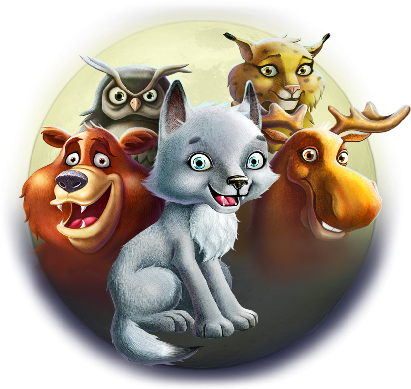 01 Character Grouped-moon Wolfcub Thumbnail (1024x840), Png Download