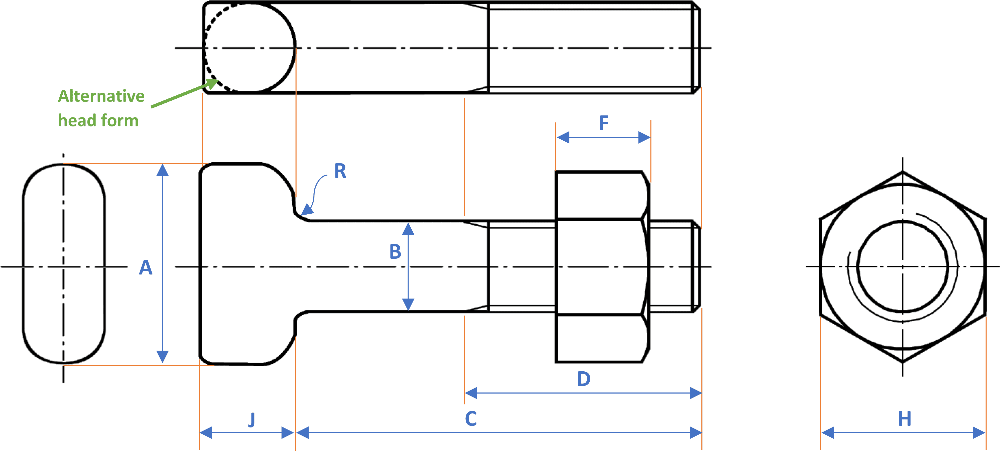 Technical Specification For T-head Bolts - 500 Stück Din 934 - Sechskantmuttern Stahl Kl. 8, Schwarz (4000x2000), Png Download