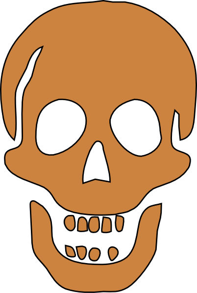 How To Set Use Brown Skull Svg Vector (402x597), Png Download
