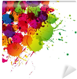 Colored Splashes In Abstract Shape Wall Mural • Pixers® - Antikafe "tema" (400x400), Png Download