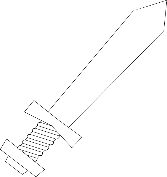 Small - White Sword Png Clipart (564x597), Png Download