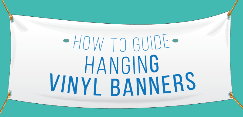Hanging A Vinyl Banner - Banner Hanging (800x386), Png Download