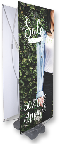 Double Sided Outdoor Banner Stands - Design (500x500), Png Download