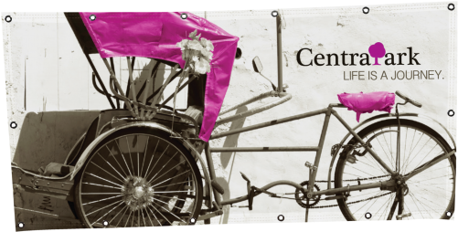 Orbus Indoor Hanging Banners - Folding Tents Grafic (500x500), Png Download