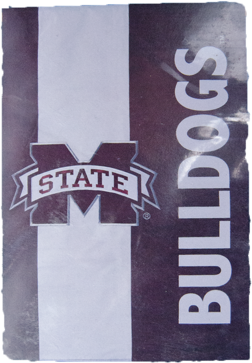 Vertical Hanging Bulldogs Stripe With Banner M Flag - Mississippi State Bulldogs Star Wars Flag (800x800), Png Download