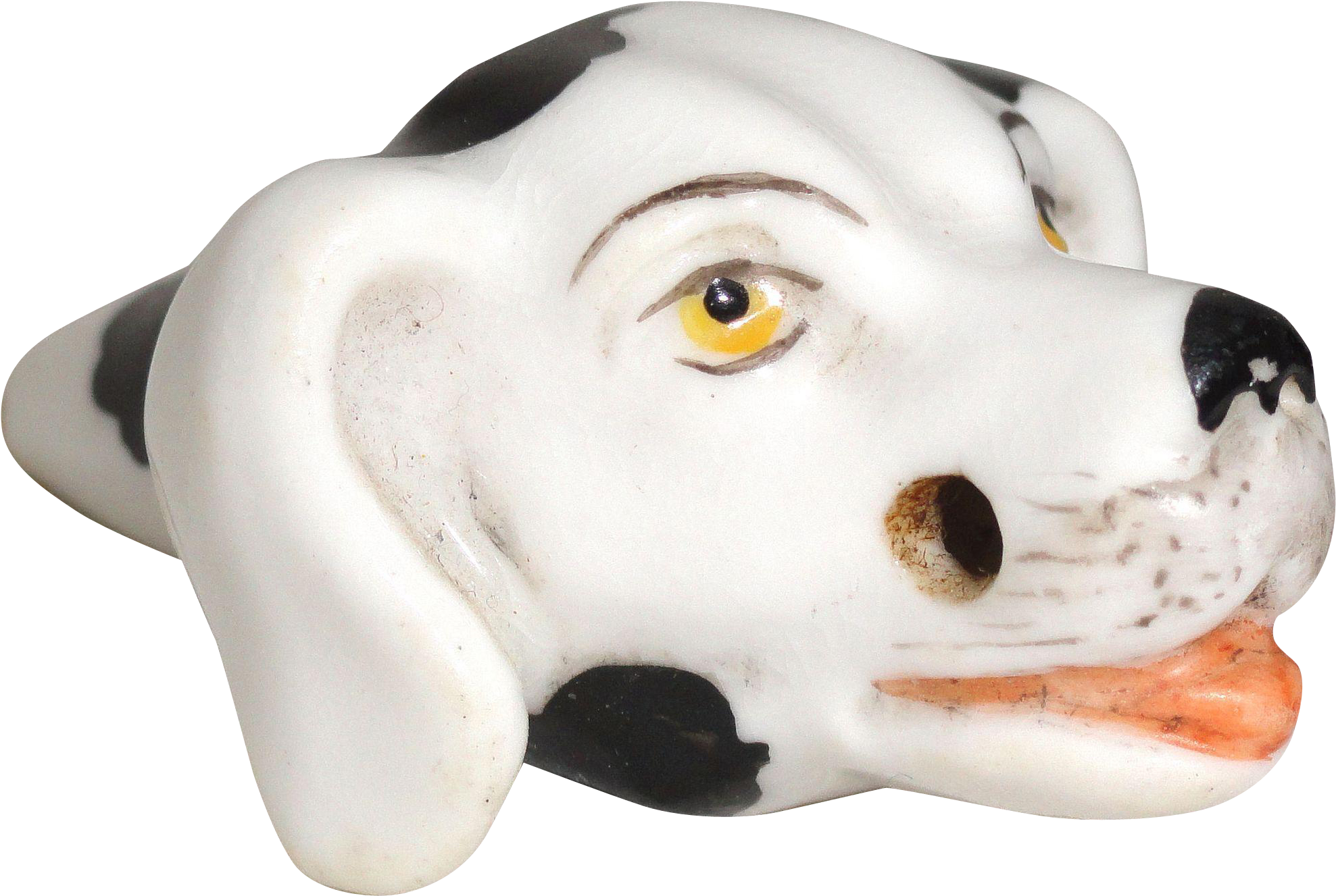 Rare Figural Dog Head Whistle Staffordshire Porcelain - Companion Dog (1976x1976), Png Download