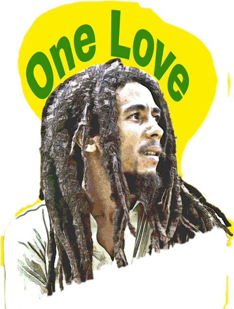 Rastaman Bob Marley (480x633), Png Download