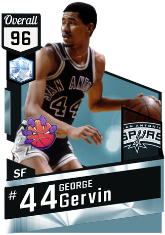 '80 George Gervin Diamond Card - Reggie Miller Nba 2k17 (325x475), Png Download