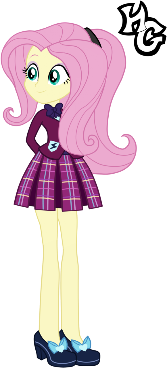 Eg Prep Fluttershy By - Equestria Girls Rainbow Dash Crystal Prep (609x1313), Png Download