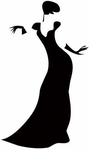 Publicdomainvectors Org Black Clip - Lady Clip Art (300x501), Png Download