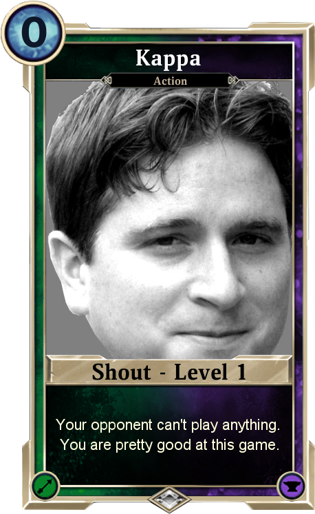 Better Cards - Kappa Justin Tv (490x780), Png Download