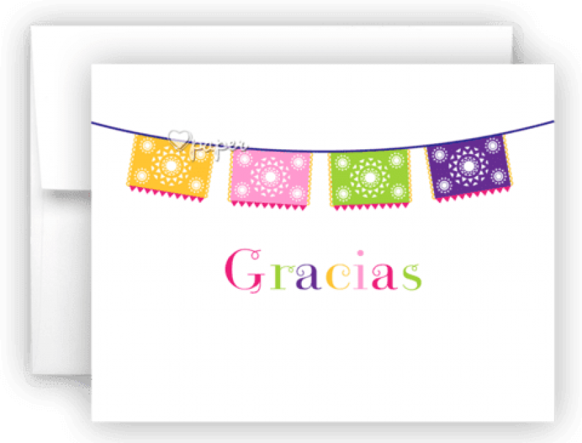 Fiesta Banner Thank You Cards Note Card Stationery - Cherry Thank You Card (480x365), Png Download