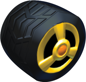 Mk7 Standard Wheel - Roller Wheels Mario Kart 7 (366x355), Png Download