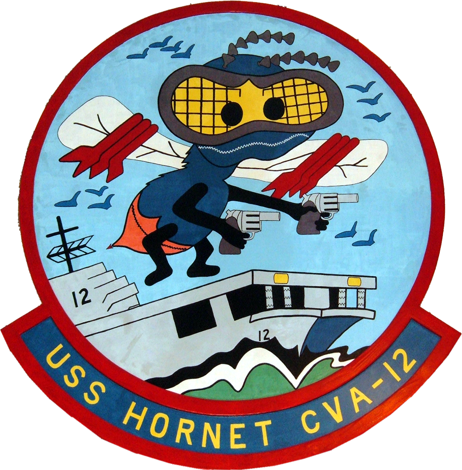 Uss Hornet Insignia, 1953 - Uss Hornet (1556x1582), Png Download