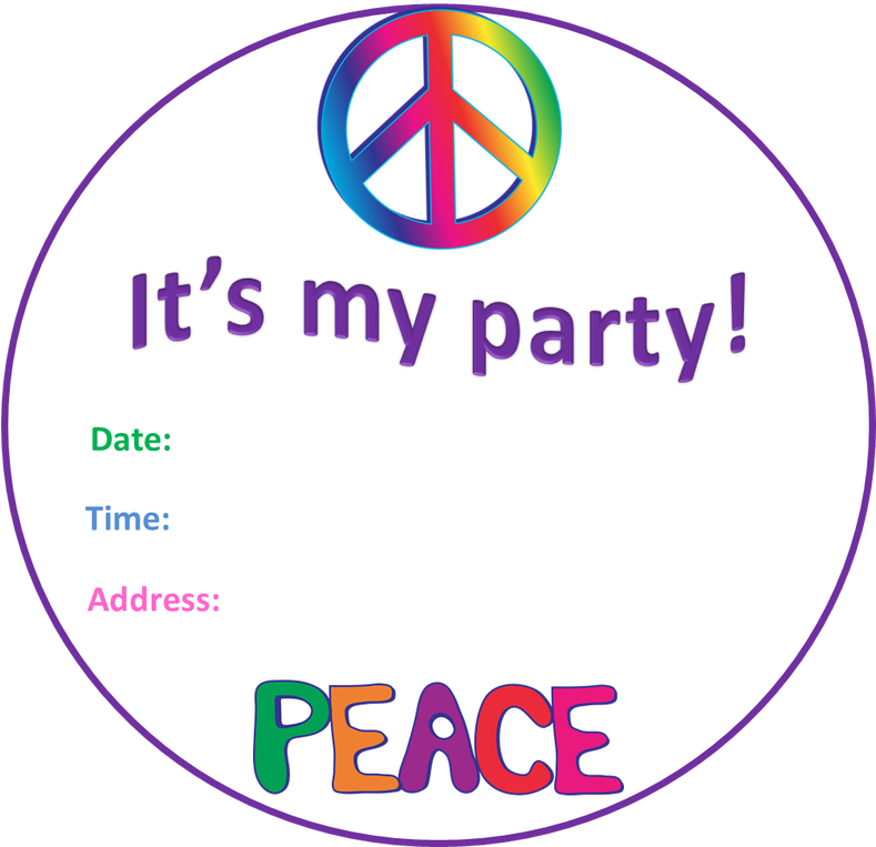 Hippy Party, Free Printable Invitations, Labels Or - Loyalty Program (788x800), Png Download