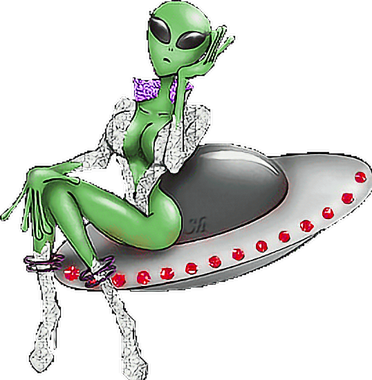 Sexy Trippy Alien Ufo Spaceship Space Outerspace Galaxy - Sexy Alien Transparent Background (538x550), Png Download