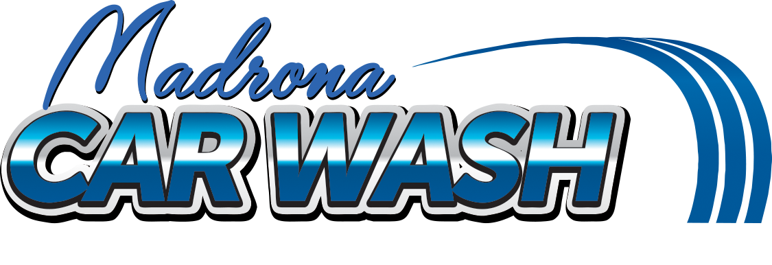 Madrona Car Wash Logo - Electric Blue (1125x386), Png Download