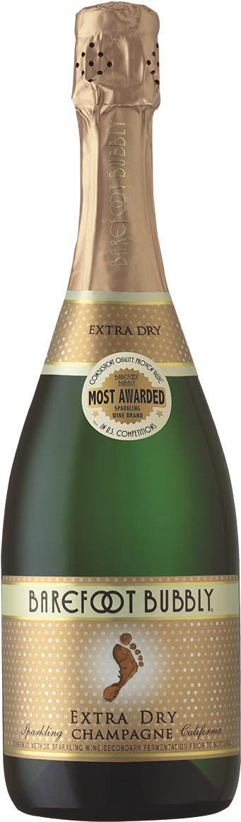 Featuring Extra Dry Champagne - Barefoot Bubbly Brut Cuvée Champagne (473x1200), Png Download