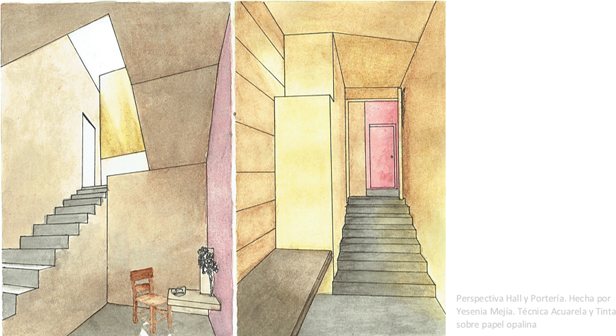 “la - Casa Luis Barragan Perspectiva (913x489), Png Download