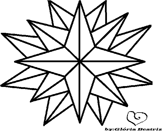 Desenhos Para Pintar De Estrelas (600x470), Png Download