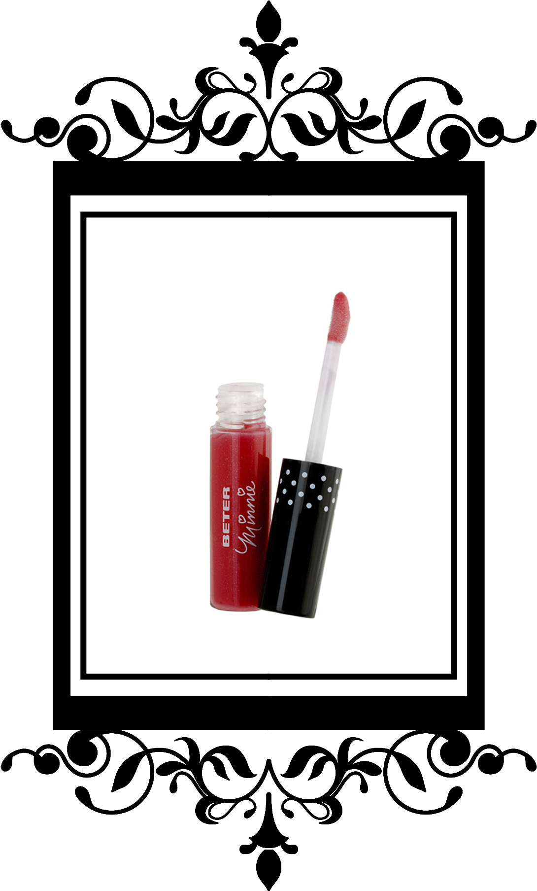 ¡oferta - Beter Better Minnie Lip Gloss Rojo Con Destellos (1512x1839), Png Download